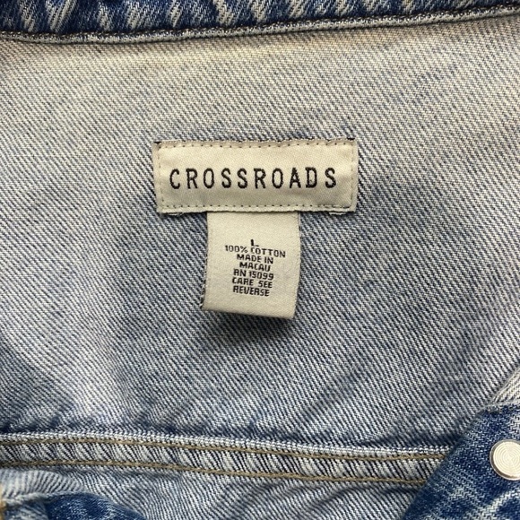 Good Womens Crossroads Jean Denim Jacket Size L 100% Cotton - Picture 2 of 3